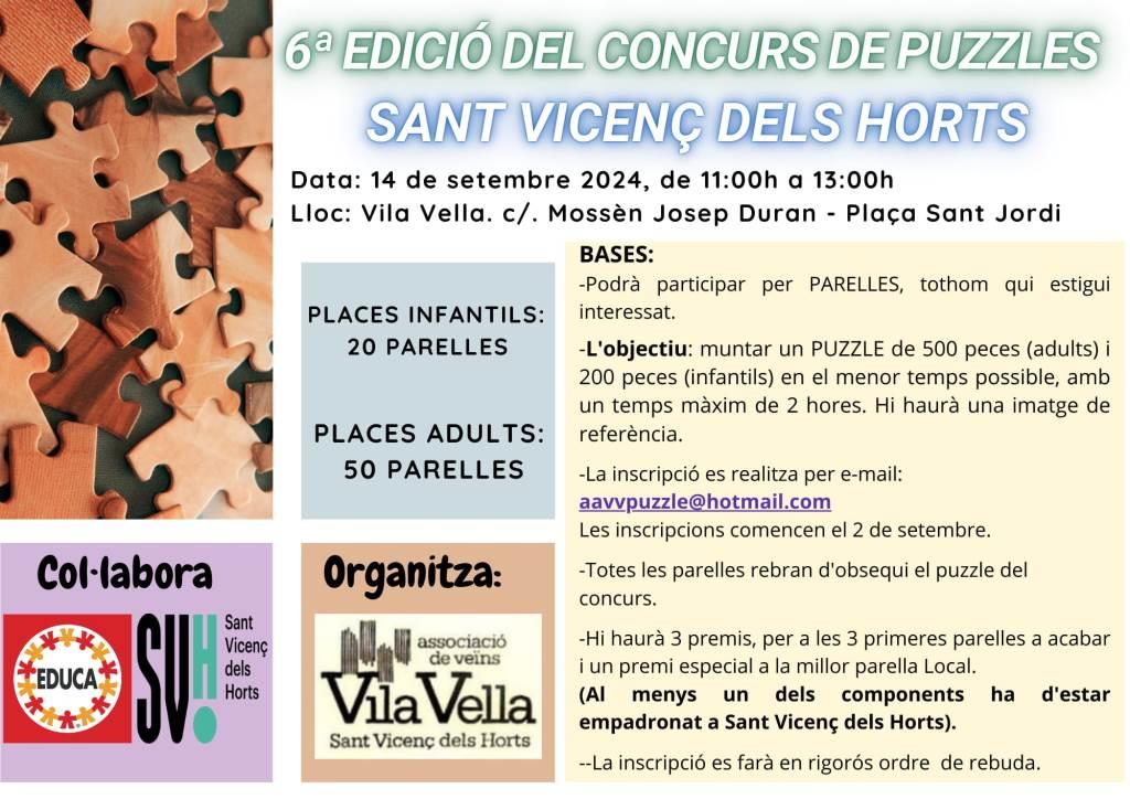 6º Edicion del Concurso de Puzzles de Sant Vicenc dels Horts