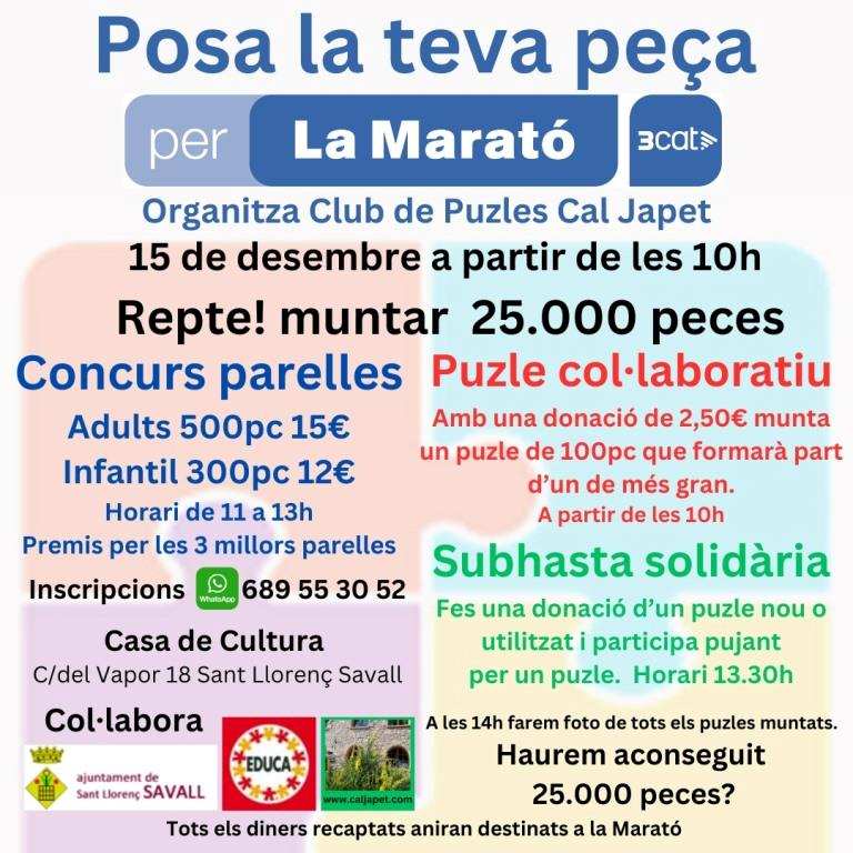 Posa la teva peça per la Maraton