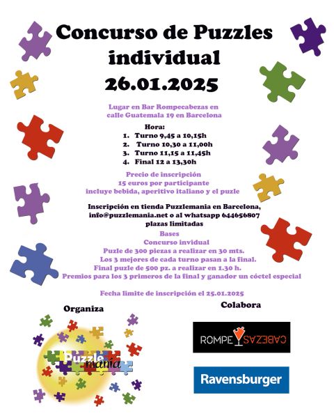 Concurso de Puzzles Individual de Puzzlemania