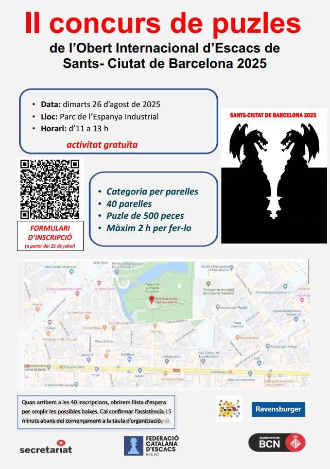 II Concurso de Puzzles del Abierto Internacional de Ajedrez de Sants