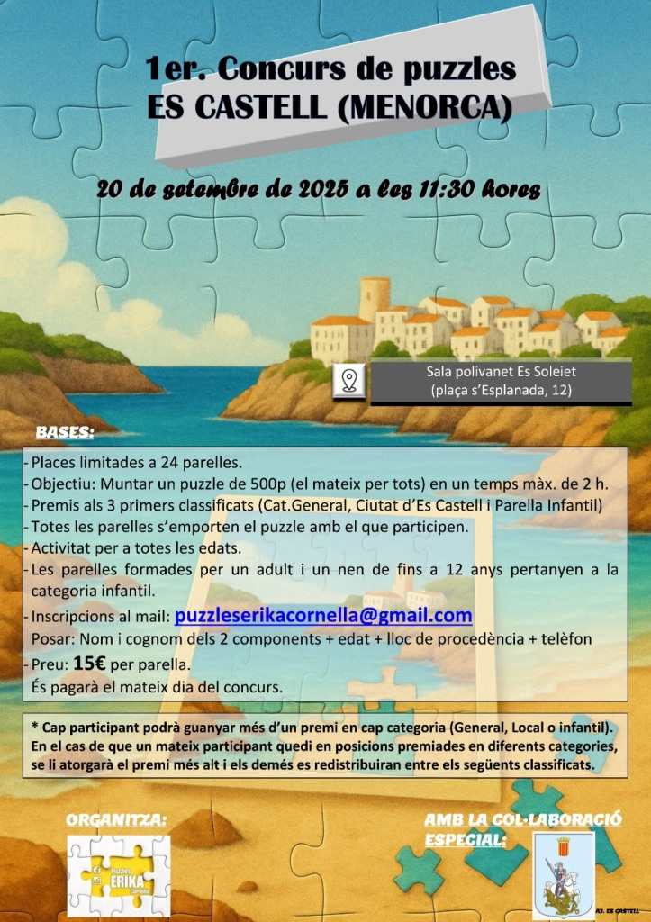 1er Concurso de Puzzles Es Castells Menorca